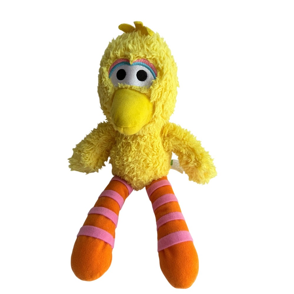 GUND‎ Sesame Street Big Bird Take-Along Buddy Plush Yellow Striped Legs 6047653